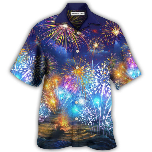 Firework Night Hawaiian Shirt For Poolside Relaxation And Sunny Getaways
