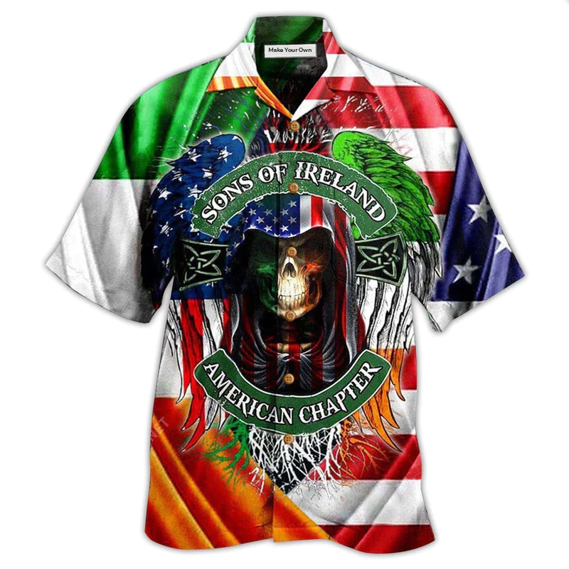 Irish Son Ireland American Chapter Saint Patricks Hawaiian Shirt For Warm Weather Adventures And Everyday Comfort