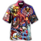 Eagle American Independence Day Lighting Hawaiian Shirt For Warm Weather Adventures And Everyday Comfort