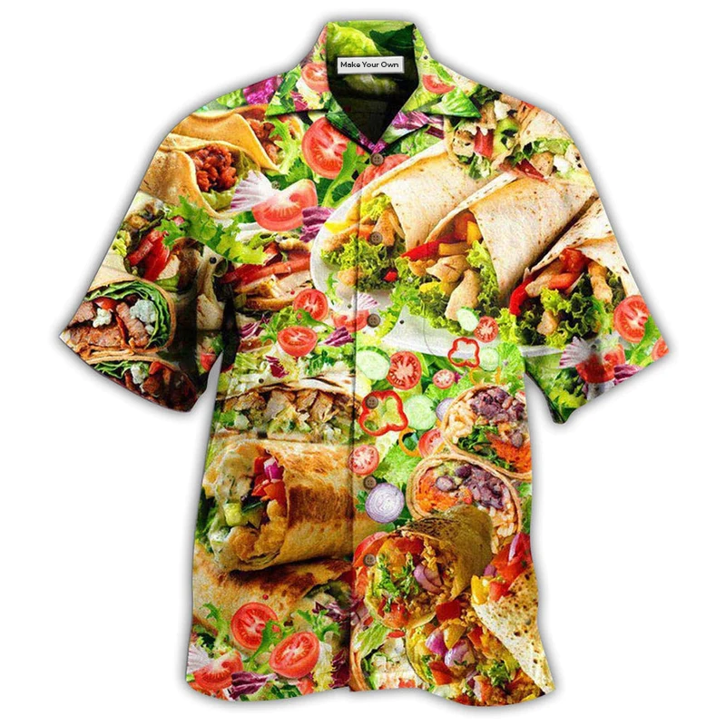 Food Burrito Delicious Meal Hawaiian Shirt For Warm Weather Adventures And Everyday Comfort