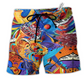 Music Is A Journey Hawaiian Print Beach Shorts For Creative Warm Weather Outfits