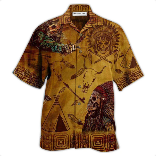 Bohemian Vintage American Spirit Nation Hawaiian Shirt Design View For Resort Travel And Thoughtful Gifting