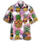 Tropical Fruit Island Pineapple Hawaiian Shirt For Summer Events And Casual Outdoor Wear