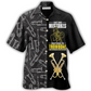 Black Trombone Hawaiian Shirt For Summer Vacation Beach Travel And Casual Wear