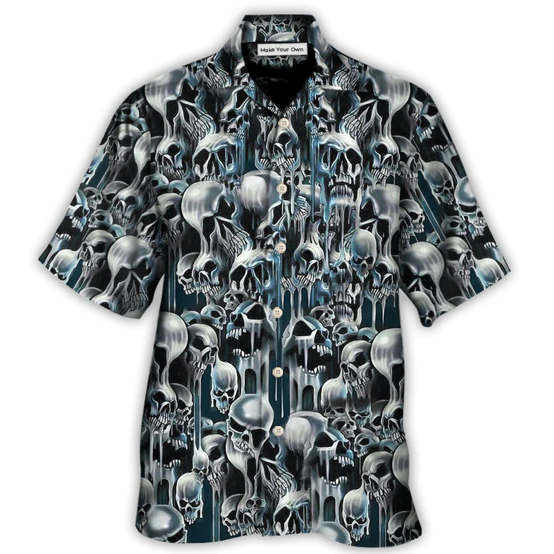 Skull Hot Hawaiian Shirt For Vacation Days And Relaxed Coastal Outings