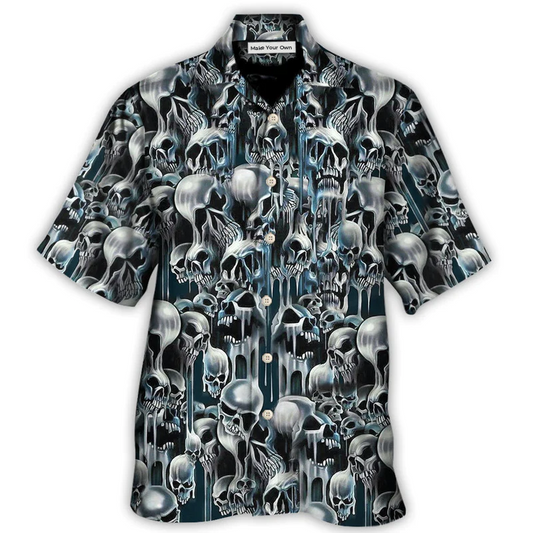 Skull Hot Hawaiian Shirt For Vacation Days And Relaxed Coastal Outings