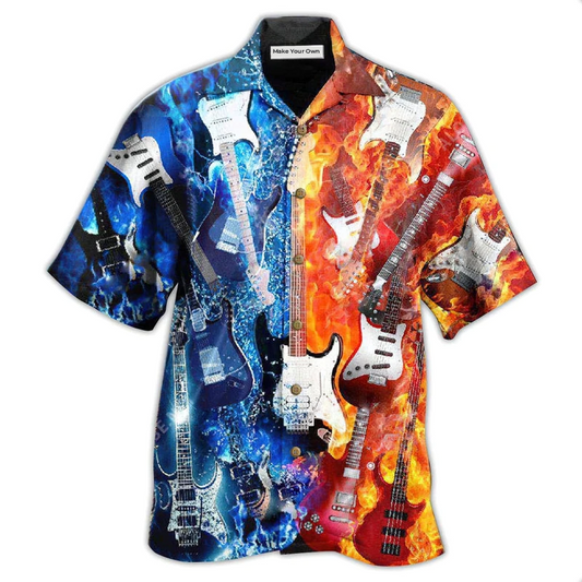 Guitar Hawaiian Shirt For Island Trips Summer Gatherings And Comfortable Daily Wear