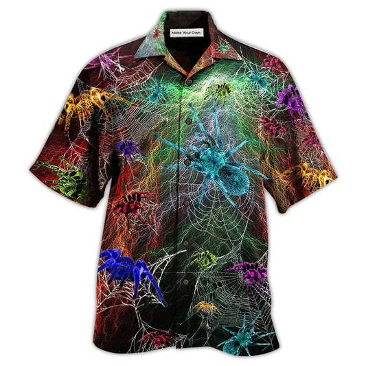 Spider Animals Hawaiian Shirt Design View For Resort Travel And Thoughtful Gifting