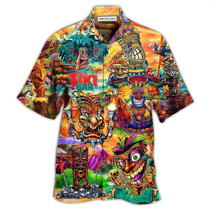 Tiki May Aloha Spirits Home Hawaiian Shirt Artwork View For Coastal Escapes And Resort Style