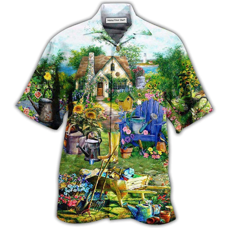 Gardening Adds Years Hawaiian Shirt Artwork View For Coastal Escapes And Resort Style