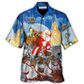 Festive Christmas Reindeer Gift Hawaiian Shirt For Coastal Adventures And Warm Weather Wear