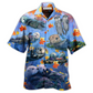 Happy Otter Couple Hawaiian Shirt For Beach Parties And Weekend Getaways