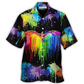 Rainbow Dragon Pride Happiness Hawaiian Shirt Pattern Detail For Vacation Travel And Daily Wear