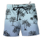Hawaii Love Life Coconut Palm Hawaiian Print Beach Shorts For Resort Trips And Poolside Style
