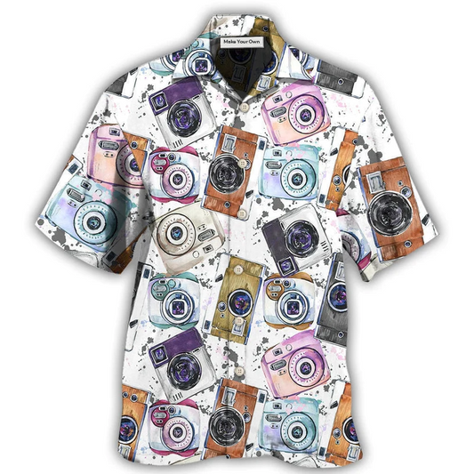 Camera Photography Hobby Hawaiian Shirt For Summer Vacation And Beach Travel