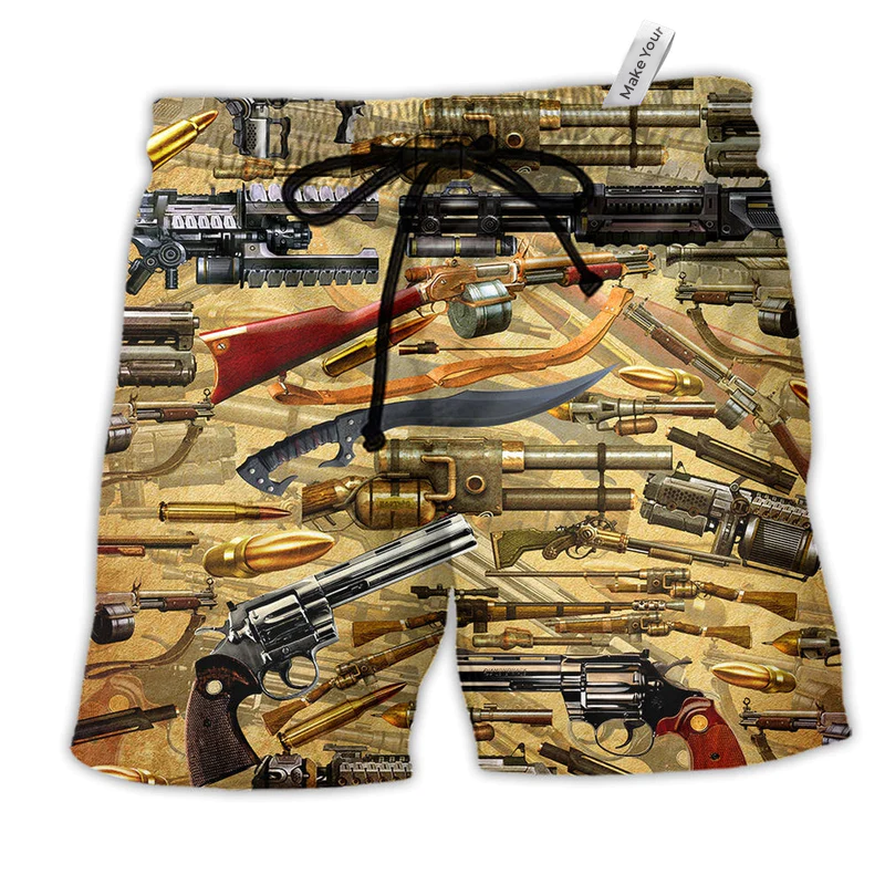 Bold Typography Beach Shorts For Tropical Holidays And Weekend Casual Style