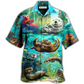 Ocean Otter Hawaiian Shirt For Tropical Parties Vacation Travel And Casual Summer Style
