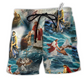 Jesus Saved My Life So Warm Hawaiian Print Beach Shorts For Thoughtful Warm Weather Gifting