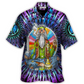 Bohemian Stoner Peace Hawaiian Shirt Pattern Detail For Vacation Travel And Daily Wear