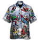Christmas Skateboarding Snow Mountain Gift Light Hawaiian Shirt For Coastal Adventures And Warm Weather Wear