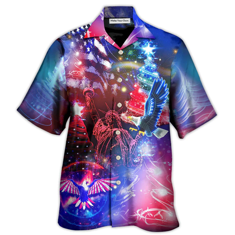 Happy American Christmas Everything Hawaiian Shirt For Poolside Relaxation And Sunny Getaways
