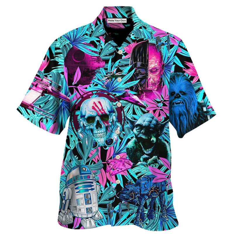 Halloween Tropical Friends Hawaiian Shirt For Beach Days, Summer Outings, And Thoughtful Gift Giving