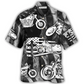 Motorcycle Simple Man Hawaiian Shirt Artwork View For Weekend Travel And Beach Style