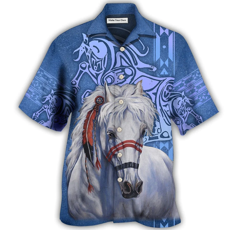 Bohemian Horse Peace Hawaiian Shirt For Poolside Relaxation And Sunny Getaways