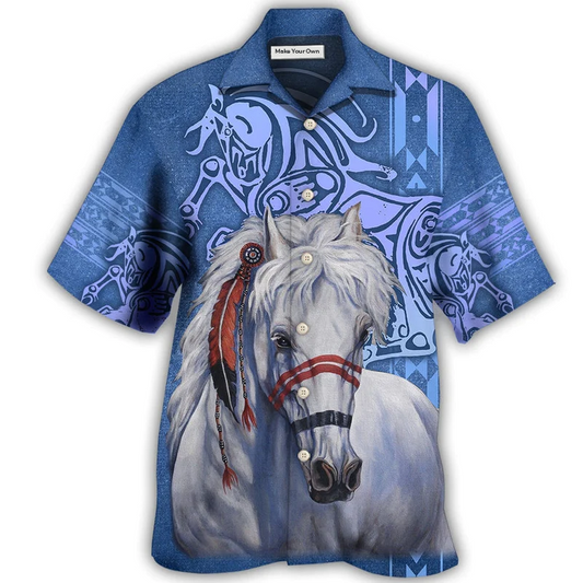 Bohemian Horse Peace Hawaiian Shirt For Poolside Relaxation And Sunny Getaways