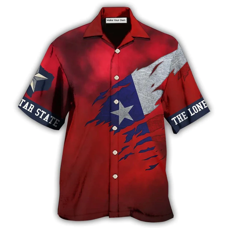 Peace Red Texas Heritage Hawaiian Shirt For Coastal Adventures Summer Events And Everyday Comfort