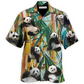Cute Panda Hawaiian Shirt For Tropical Escapes Resort Wear And Outdoor Celebrations