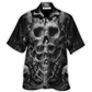 Gothic Dark Skull Hawaiian Shirt Creative Print View For Tropical Vacations
