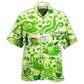 Green Tea Hawaiian Shirt For Beach Vacations Casual Parties And Warm Weather Style