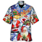 Funny Festive Happy Christmas Hawaiian Shirt For Resort Getaways And Comfortable Summer Activities
