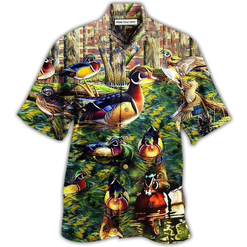 Duck Welcome Side Hawaiian Shirt Pattern View For Relaxed Warm Weather Outfits