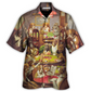 Gambling Dog Poker Hawaiian Shirt All Over Print Detail For Casual Outings