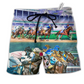 Horse Racing Beach Shorts For Weekend Travel And Bright Seasonal Outfits