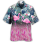 Pink Flamingo Hawaiian Shirt For Poolside Relaxation And Sunny Getaways