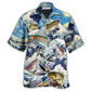 Fishing Trout Big Waves Hawaiian Shirt Artwork Detail For Resort Trips And Outdoor Activities
