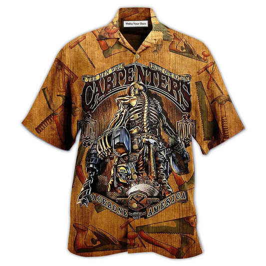Vintage Carpenter American Hawaiian Shirt Artwork Detail For Tropical Trips And Casual Outings