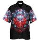 Electric Dreamy Skull Die Hawaiian Shirt Design Detail For Beach Days And Holiday Travel