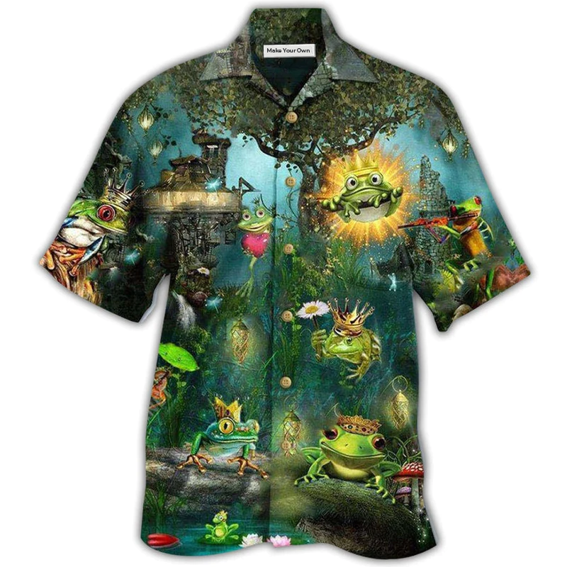 Frog Kiss Hawaiian Shirt For Coastal Adventures And Warm Weather Wear