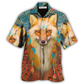 Bohemian Wolf Peace Hawaiian Shirt Artwork View For Coastal Escapes And Resort Style
