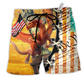 Dragon American Love Flag Hawaiian Print Beach Shorts For Independence Day Vacation Wear