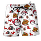 Christmas Americana Football Santa Beach Shorts For Resort Getaways And Everyday Comfort
