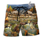 Hunting Love Life Nice Scenery Hawaiian Print Beach Shorts For Beach Days And Outdoor Activities