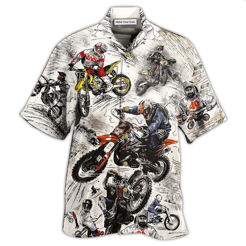 Motorcycle Ride Hawaiian Shirt Artwork View For Weekend Travel And Beach Style