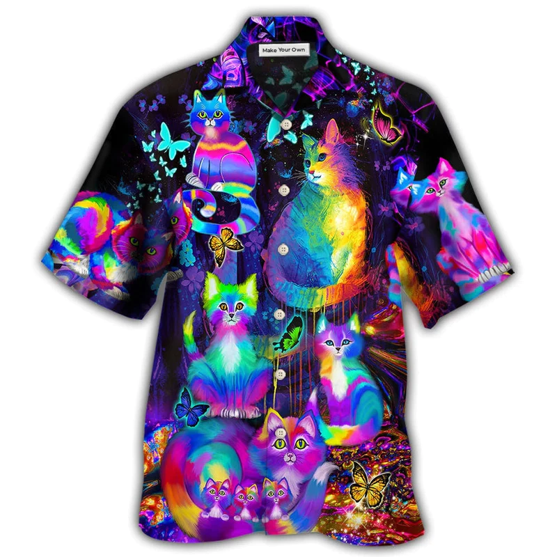 Cat Run Hawaiian Shirt For Poolside Relaxation And Sunny Getaways