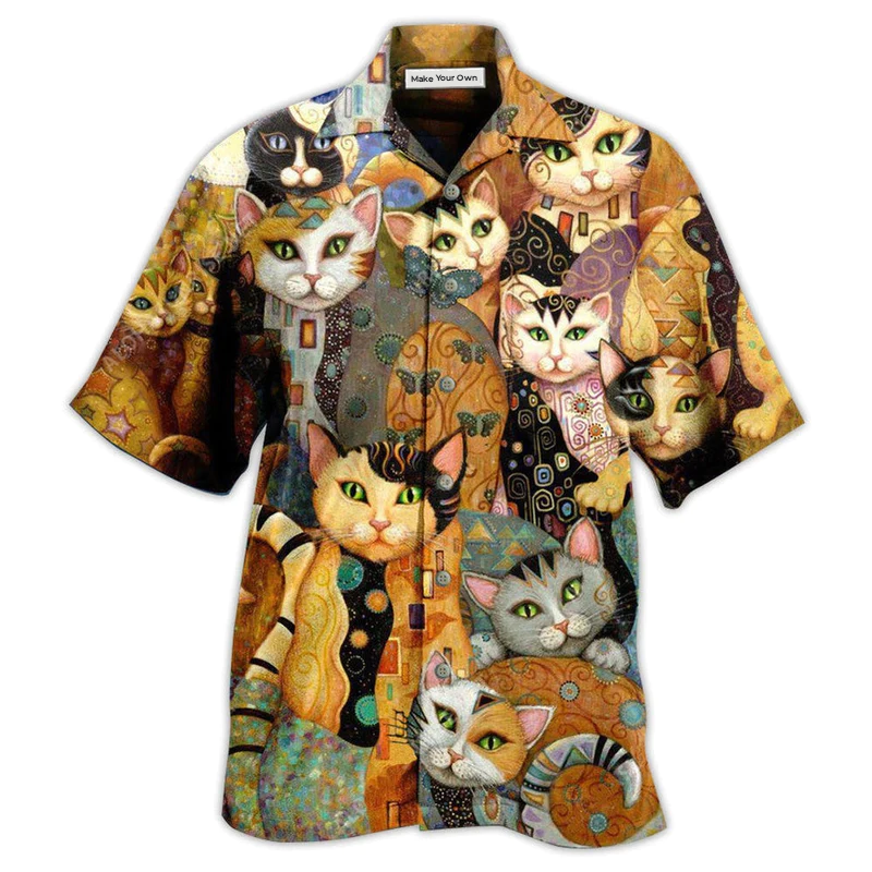 Cat Hawaiian Shirt For Poolside Relaxation And Sunny Getaways