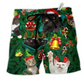 Christmas Colorful Cat Beach Shorts For Casual Day Trips And Versatile Outdoor Wear